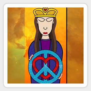 Queen of Peace and Love Magnet